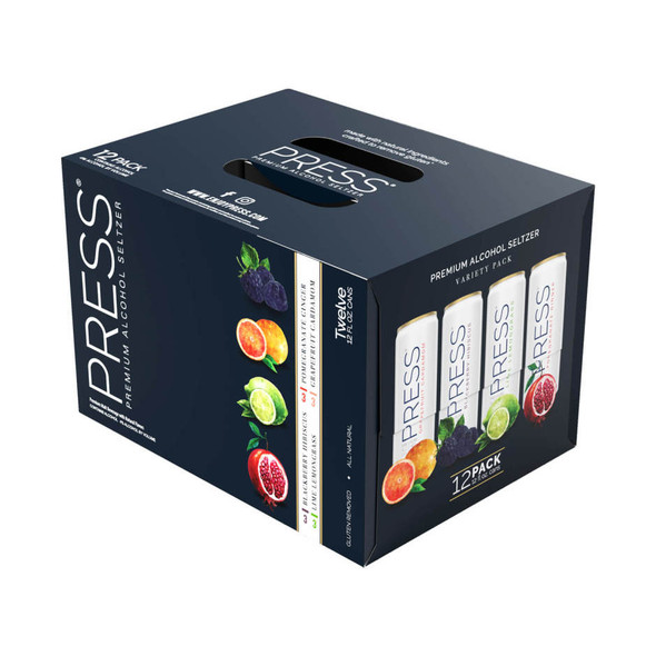 Press Seltzer Mixed pack - 12 Oz - 12-PK - Aluminum