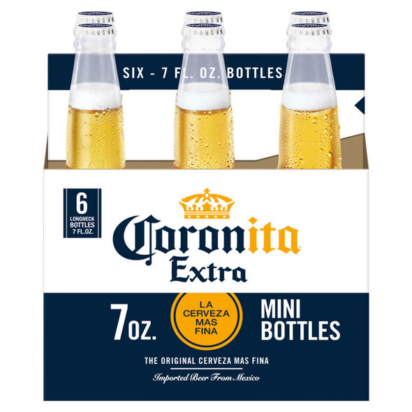 Corona Extra Coronita Mexican Lager - 7 Oz - 6-PK - Glass
