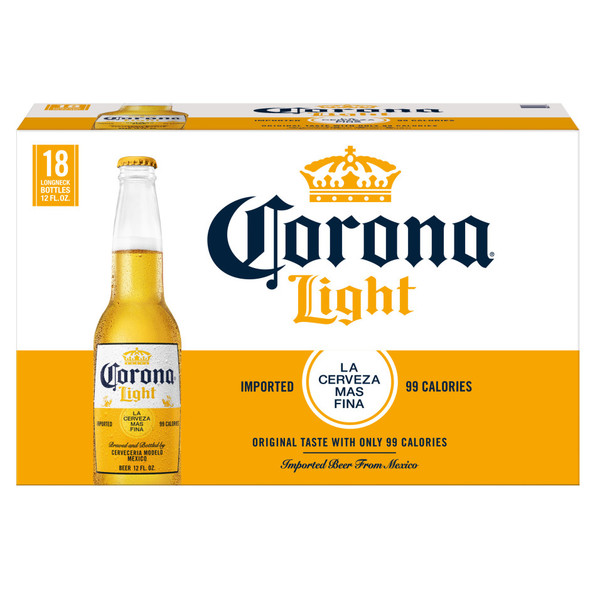 Corona Light Mexican Lager - 12 Oz - 18-PK - Glass
