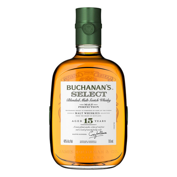 Buchanan's Select 15 Years Old Blended Malt Scotch Whisky - 750 mL - 750ML - Glass