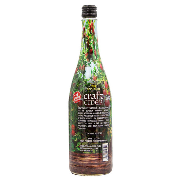 Capriccio Hard Apple Cider - 25.4 Oz - 750ML - Glass