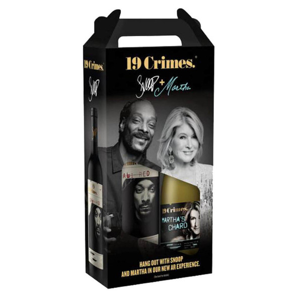 19 Crimes Snoop Cali Red and Martha's Chard Combo Pack - 750 mL - Set - Glass