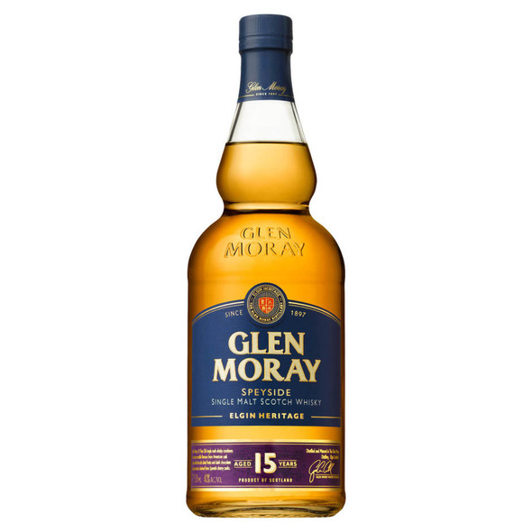Glen Moray 15 Year Single Malt Scotch - 750 mL - 750ML - Glass