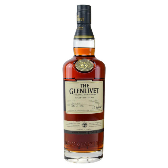 The Glenlivet Sherry Cask Single Malt Scotch Whiskey - 750 mL - 750ML - Glass