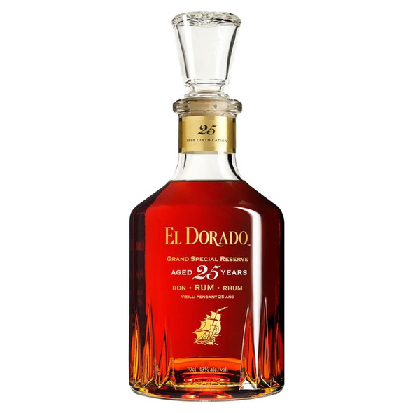 El Dorado Rum 25 Year Old - 750 mL - 750ML - Glass