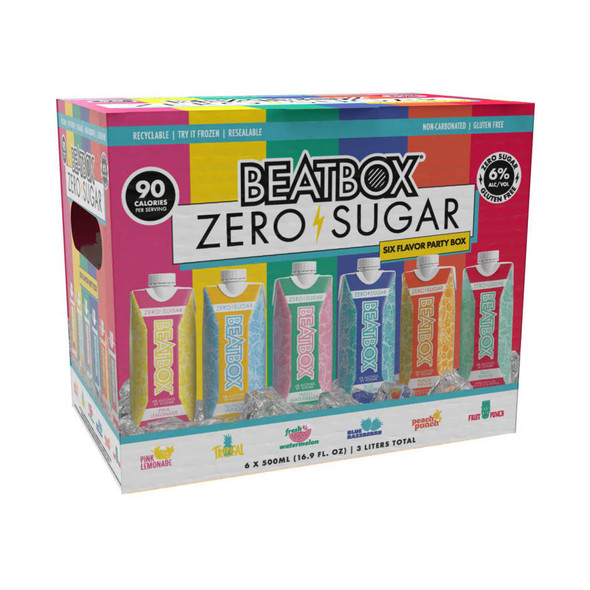 BeatBox Variety Pack Zero Sugar - 500 mL - 6-PK - Aluminum
