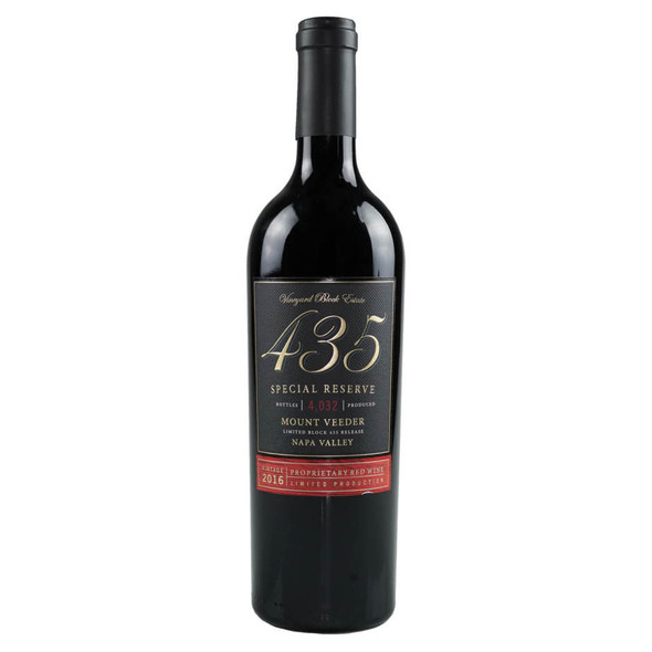 Block 435 Special Reserve Mt Veeder Proprietary Red Blend - 750 mL - 750ML - Glass