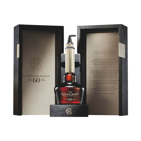 Glengrant Dennis Malcolm 60th Anniversary 60 Year Single Malt Scotch - 750 mL - 750ML - Glass