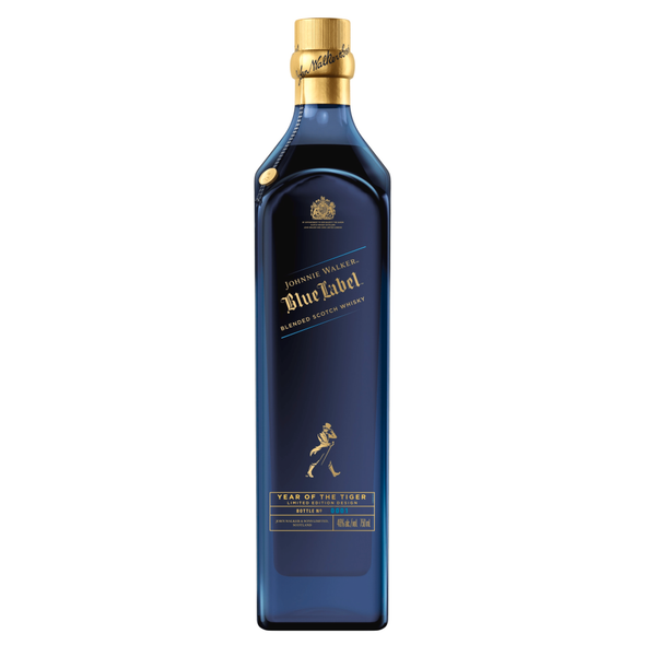 Johnnie Walker Blue Label Blended Scotch Whisky, Limited Edition Year of the Tiger - 750 mL - 750ML - Glass
