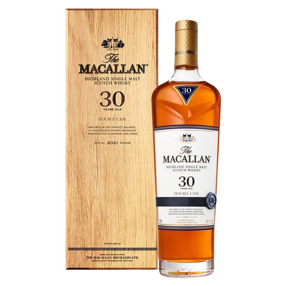 Macallan 30 Year Double Oak Scotch Whisky - 750 mL - 750ML - Glass