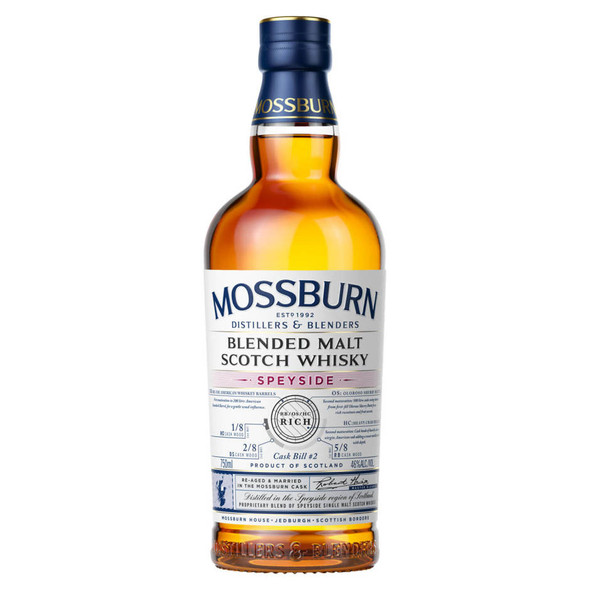 Mossburn Speyside Blended Malt Scotch Whiskey - 750 mL - 750ML - Glass