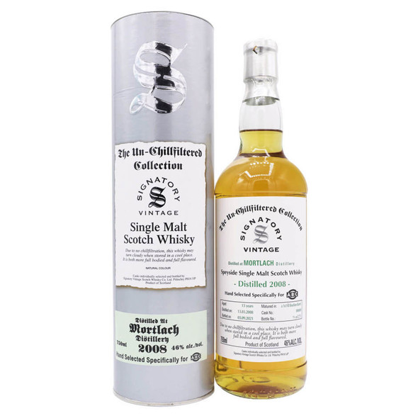 Signatory 2008 Mortlach Single Malt Scotch Whisky - 750 mL - 750ML - Glass