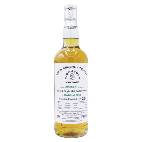 Signatory 2008 Mortlach Single Malt Scotch Whisky - 750 mL - 750ML - Glass
