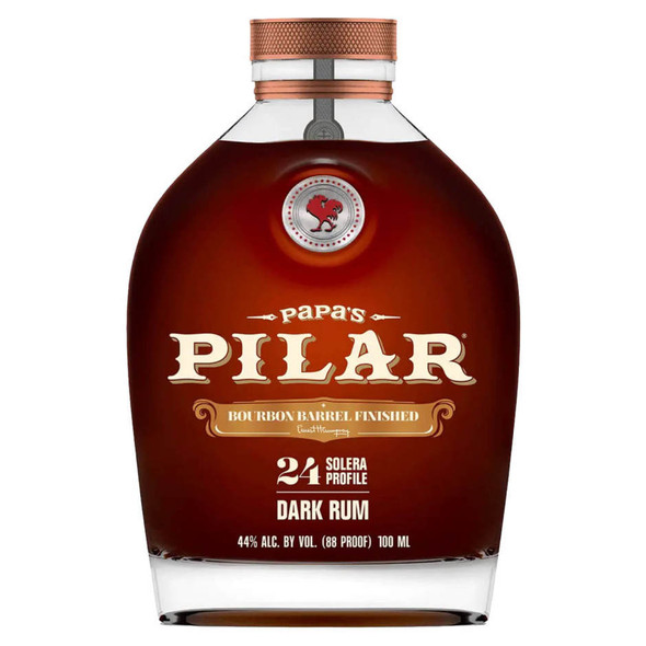 Papa's Pilar Bourbon Barrel Finished Rum - 100 mL - 100ML - Glass