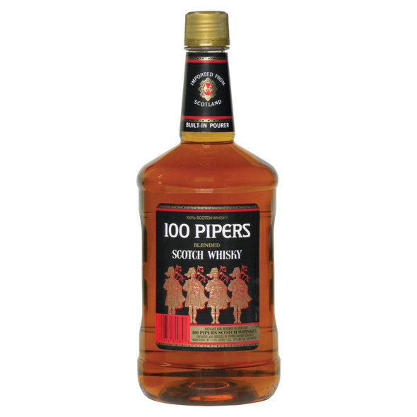 100 Pipers Blended Scotch Whisky - 1.75 L - 1.75L - Glass