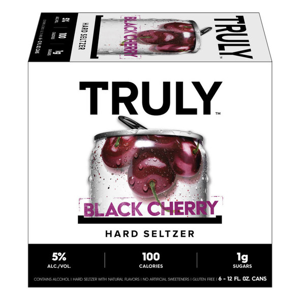Truly Black Cherry Hard Seltzer - 12 Oz - 6-PK - Aluminum
