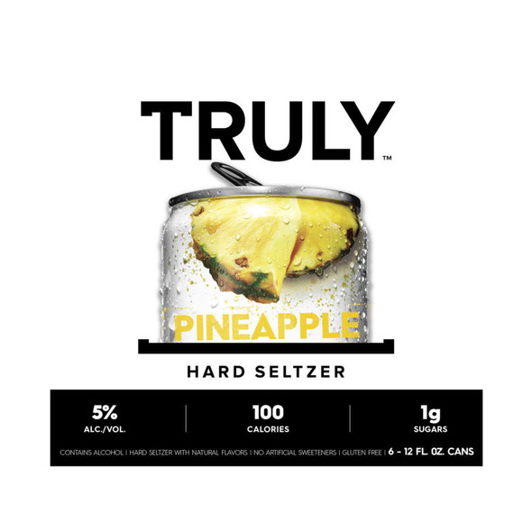 Truly Pineapple Hard Seltzer - 12 Oz - 6-PK - Aluminum