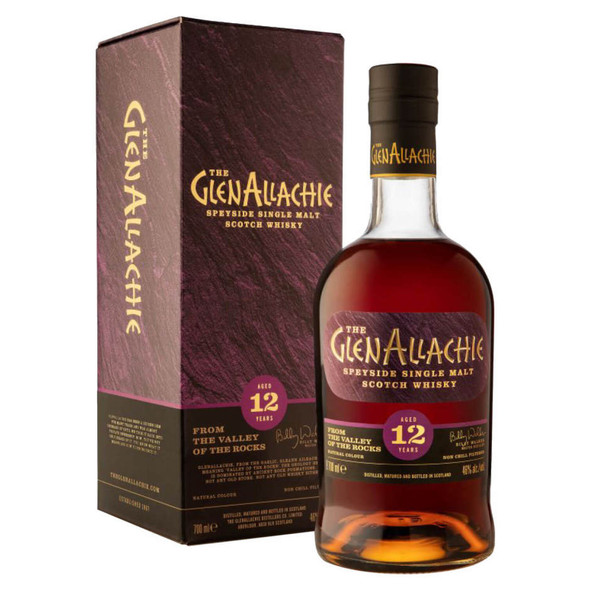GlenAllachie 12 Year Speyside Singe Malt Scotch Whisky - 700 mL - 700ML - Glass