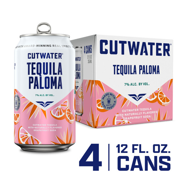 Cutwater Grapefruit Tequila Paloma - 12 Oz - 4-PK - Aluminum
