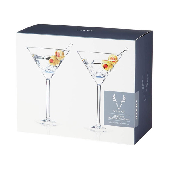 Viski Admiral Martini Glasses - 9 Oz - Set