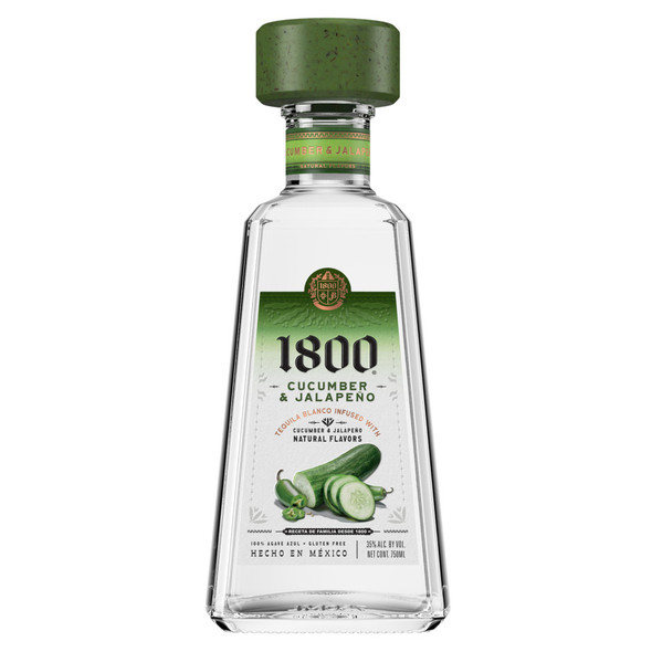 1800 Cucumber & Jalapeno Tequila - 750 mL - 750ML - Glass
