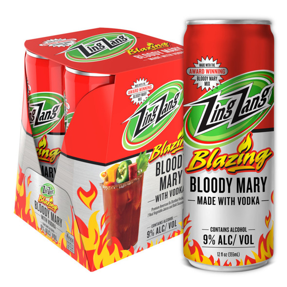Zing Zang Blazing Bloody Mary - 12 Oz - 4-PK - Aluminum