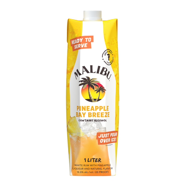 Malibu Premixed Cocktail Pineapple Bay Breeze - 1 L - 1.0L - Plastic