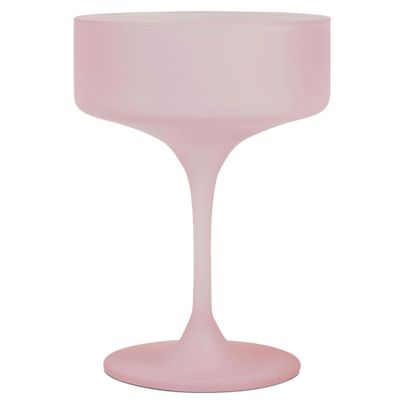 BKLYN STEEL Martini Glass Frosted Rose - 13 Oz - 13OZ