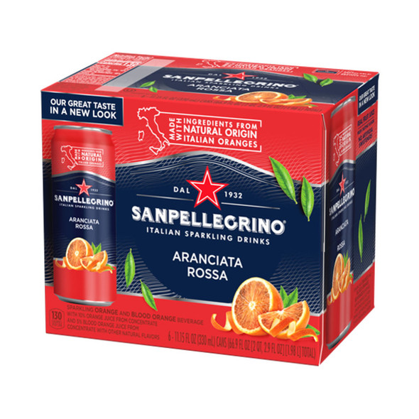 San Pellegrino Aranciata Rossa - 11.15 Oz - 6-PK