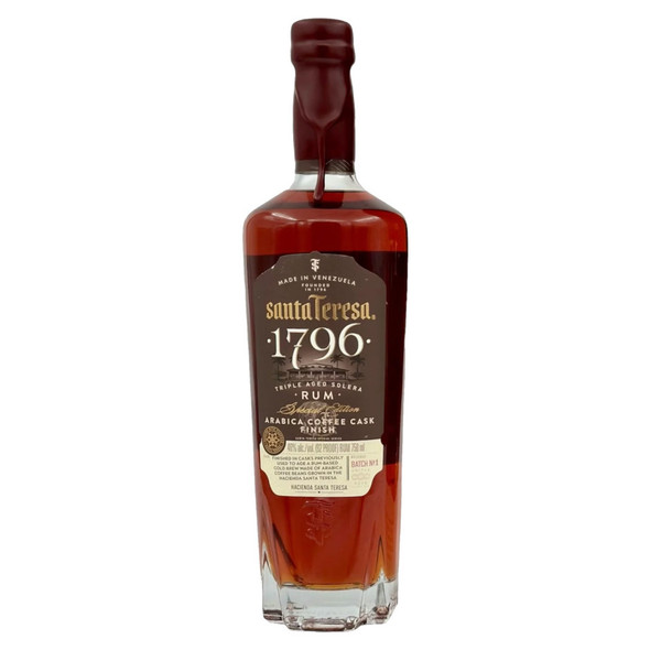 Santa Teresa 1796 Special Edition Arabic Coffee Triple Aged Solera Cask Dark Rum - 750 mL - 750ML - Glass