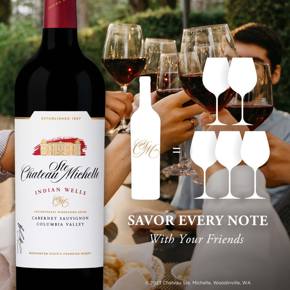 Chateau Ste Michelle Indian Wells Cabernet Sauvignon - 750 mL - 750ML - Glass