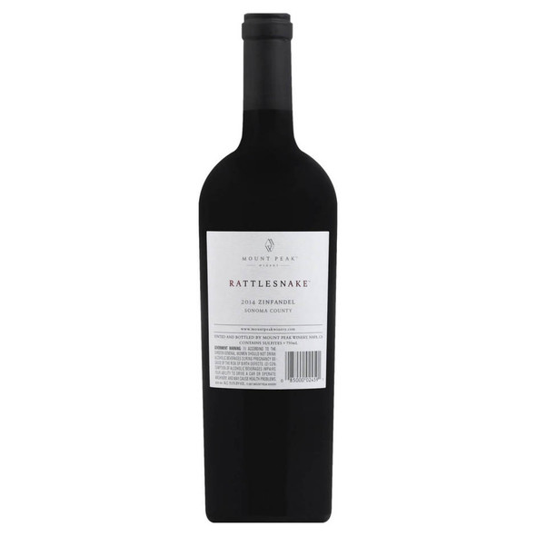 Mount Peak Rattlesnake Zinfandel - 750 mL - 750ML - Glass