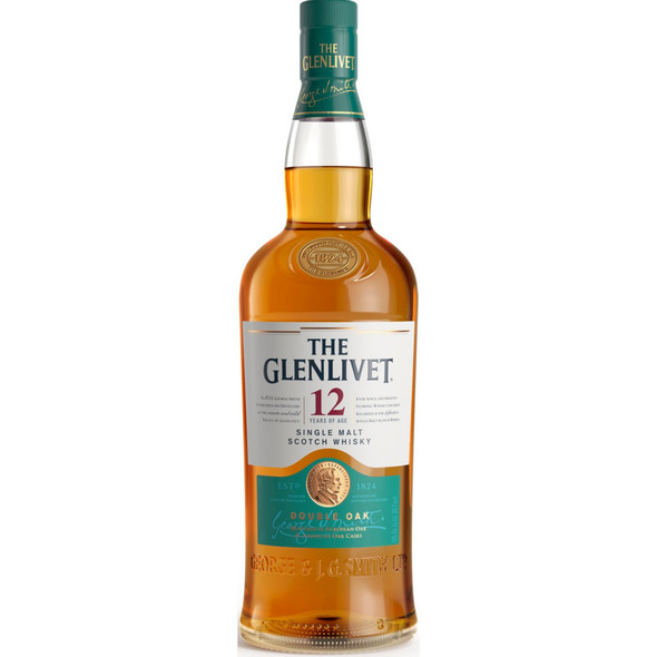 The Glenlivet 12 Year Old Single Malt Scotch Whisky - 1.0 L - 1.0L - Glass