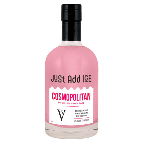 Just Add Ice Cosmopolitan Cocktail with V5 - 375 mL - 375ML - Glass Just Add Ice Cosmopolitan Cocktail with V5 - 375 mL - 375ML - Glass