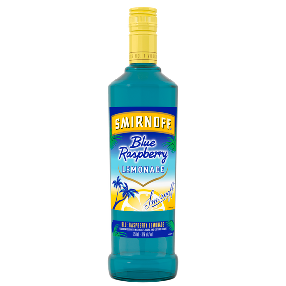 Smirnoff Blue Raspberry Lemonade Vodka - 750 mL - 750ML - Glass