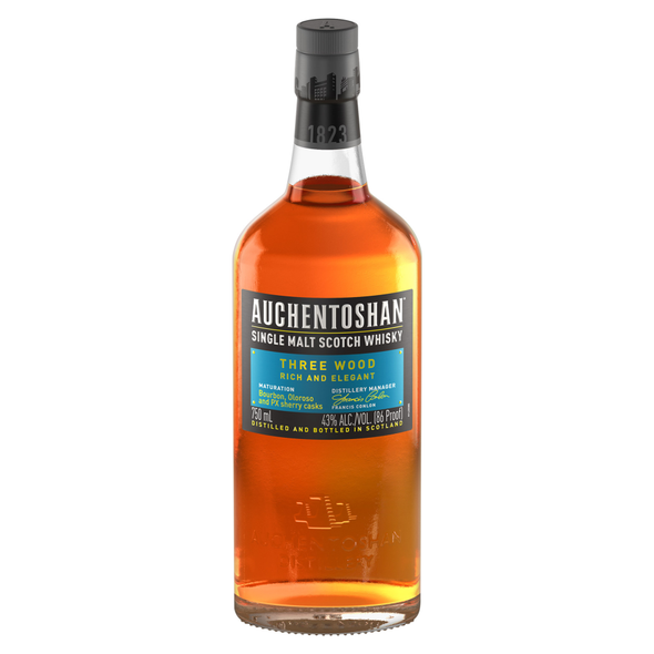 Auchentoshan Three Wood Single Scotch Whisky - 750 mL - 750ML - Glass