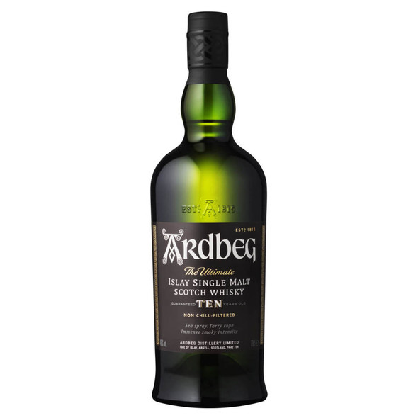 Ardbeg 10 Year Scotch in Gift Box - 750 mL - Set - Glass