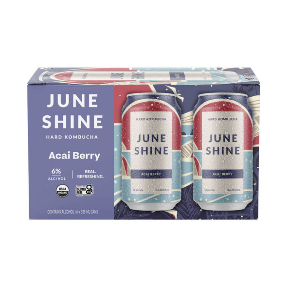 Juneshine Acai Berry Kombucha - 6-PK - Aluminum