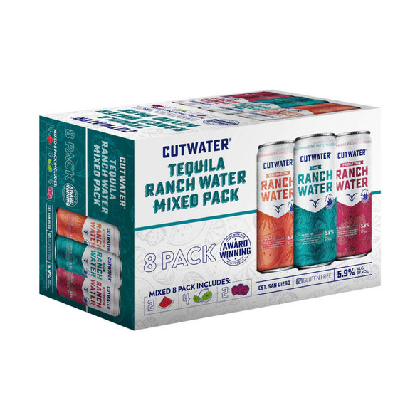 Cutwater Ranch Water Variety - 8-PK - Aluminum