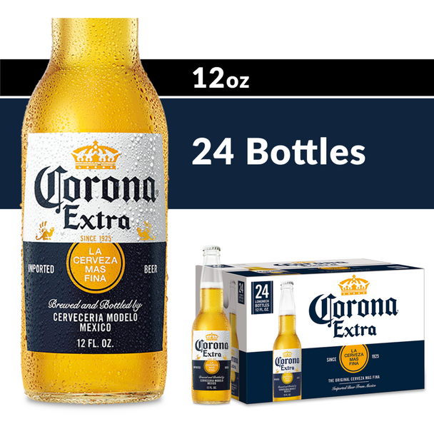 Corona Extra - 12 Oz - 24-PK - Glass