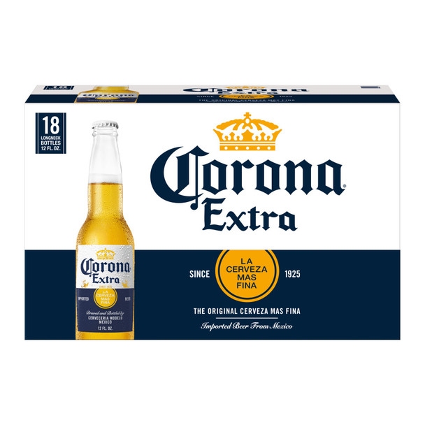 Corona Extra Mexican Lager - 12 Oz - 18-PK - Glass