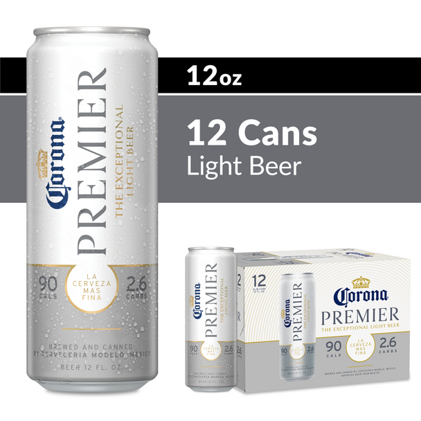 Corona Premier Mexican Lager - 12 Oz - 12-PK - Aluminum