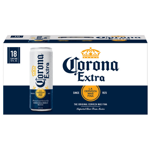 Corona Extra Mexican Lager - 12 Oz - 18-PK - Aluminum