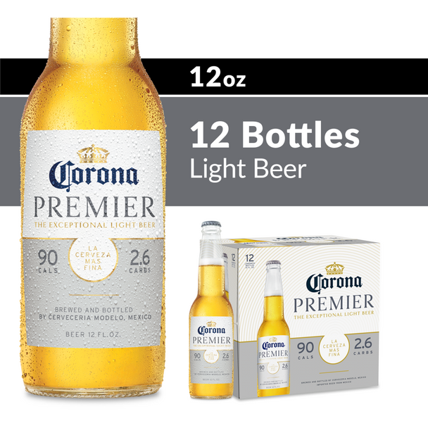 Corona Premier Mexican Lager - 12 Oz - 12-PK - Glass