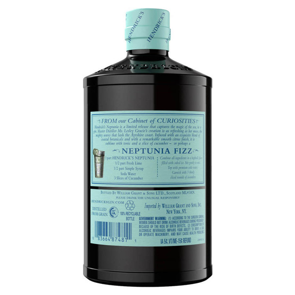 Hendrick's Neptunia Gin - 750 mL - 750ML - Glass