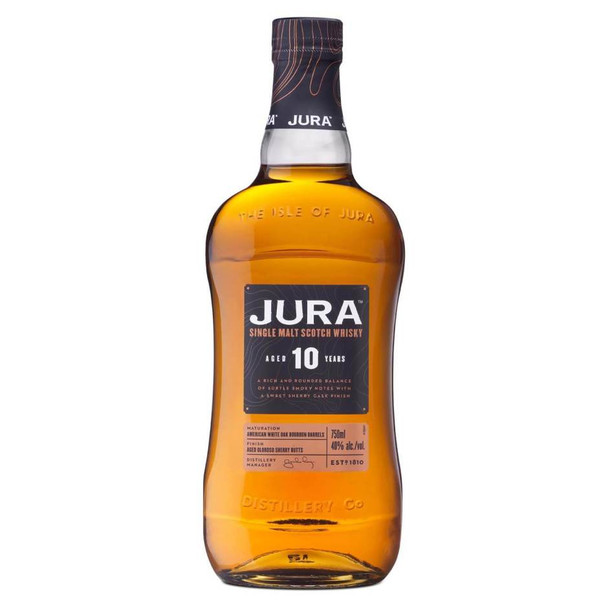 Isle Of Jura Single Malt 10 Year Scotch - 750 mL - 750ML - Glass