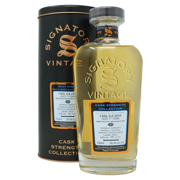Signatory 2010 Caol Ila Single Malt Scotch Whisky - 750 mL - 750ML - Glass
