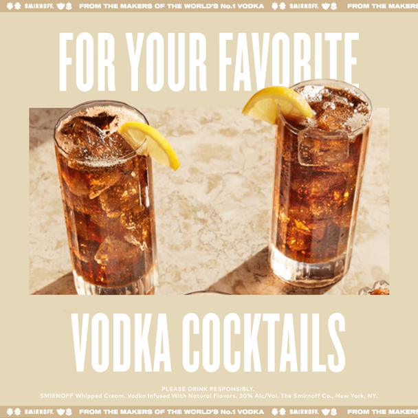 Smirnoff Whipped Cream Vodka - 750 mL - 750ML - Glass