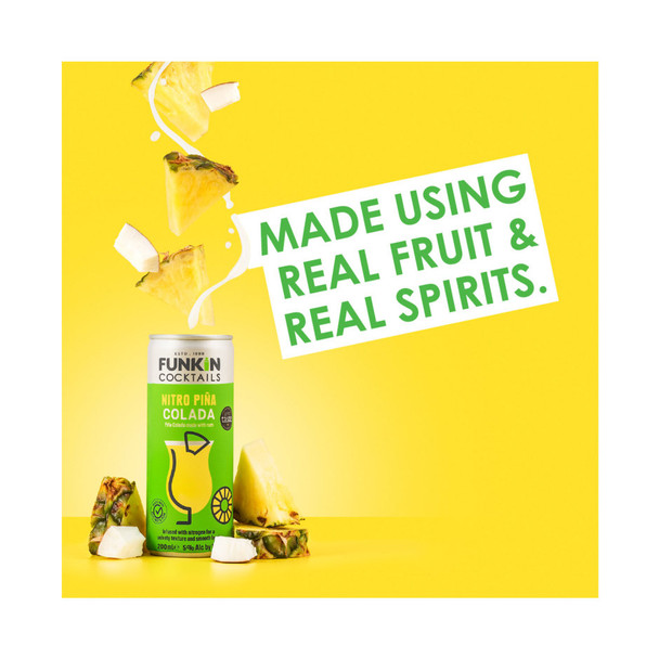 Funkin Cocktails Nitro Pina Colada - 200 mL - 4-PK - Aluminum