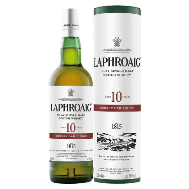 Laphroaig Sherry Oak Finished 10 Year Scotch - 750 mL - 750ML - Glass